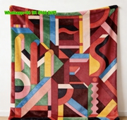 Hermès Bold 3D Letter Scarf Print Flannel Throw Blanket IMG_5398